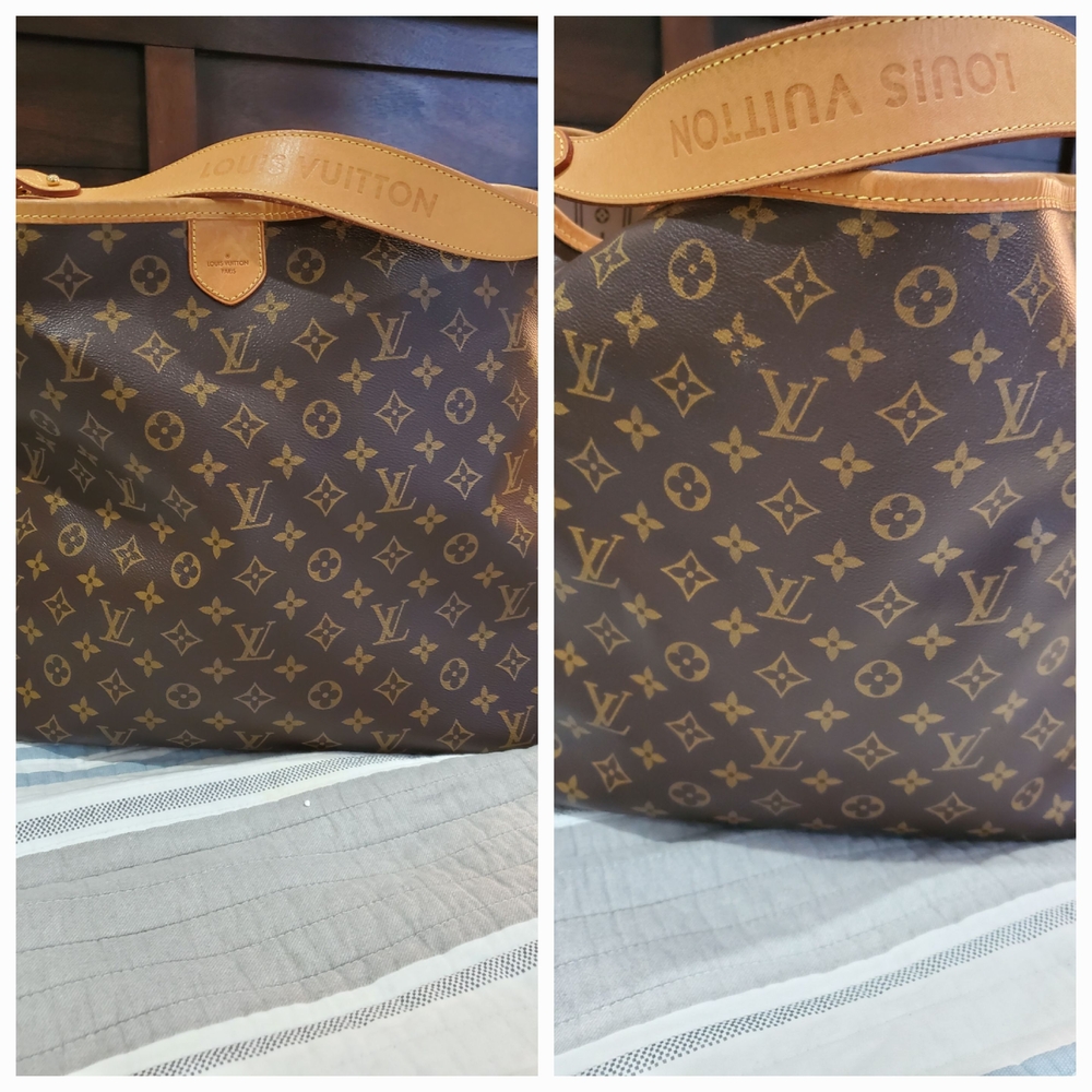 Louis Vuitton Delightful MM Monogram Tote in Brown and Tan